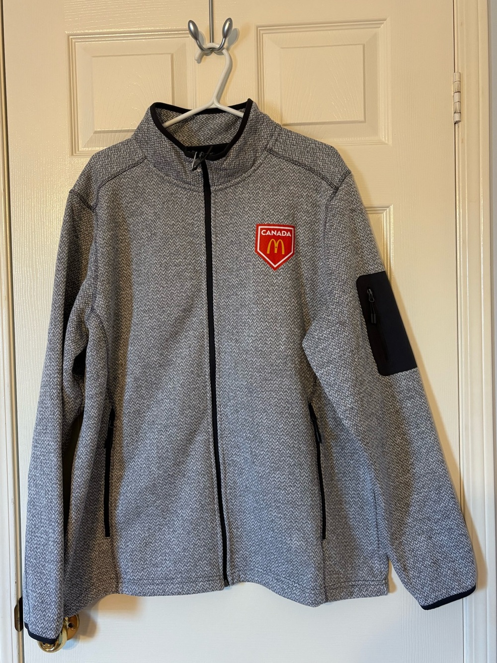 McDonald's Grey and Black Canada Logo Zip Jacket